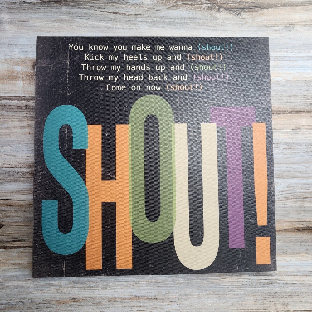 Demdaco Lyricology Shout Isley Brothers Song Lyrics Canvas Wall Art Decor